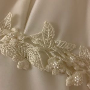 Custom  Vintage White Velvet Wedding Dress
